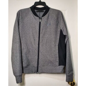 Under Armour Men's ColdGear Full Zip Jacket Gray Black Size MD Loose Fit